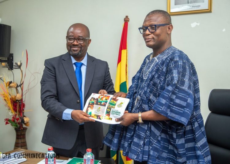 Ghana Football Association President Kurt Okraku (left) and Sports Minister Kofi Adams