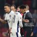 Jude Bellingham of England is replaced as a substitute by Morgan Rogers during the FIFA World Cup 2026 qualifier match between Albania and England (Photo by Alex Pantling/Getty Images)