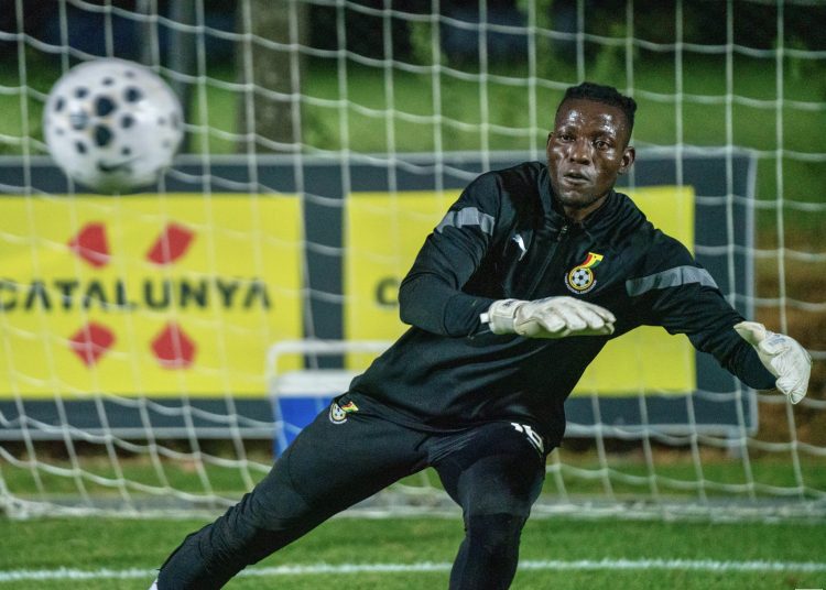 Benjamin Asare in Black Stars training session Photo Courtesy: GFA
