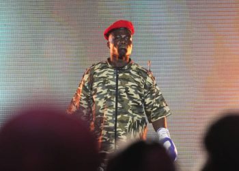 Elvis Ahorgah walks on ahead of the Commonwealth Boxing Council Super Middle weight bout against Callum Simpson at the OVO Arena Wembley, London. Picture date: Saturday February 1, 2025. (Photo by Adam Davy/PA Images via Getty Images)