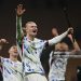 Erling Haaland of Norway celebrates at the end of the match of  the FIFA World Cup 2026 qualifier match between Italy  and Norway (Photo by Image Photo Agency/Getty Images)