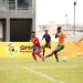 Shot from Hearts game against Vision FC (orange and green) Photo Courtesy: Hearts of Oak
