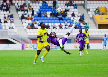 Shot from Medeama (yellow)-Bechem game Photo Courtesy: Medeama SC