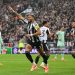 Joelinton of Newcastle United celebrates after scoring their side's second goal during the UEFA Champions League 2025/26 League Phase MD4 match between Newcastle United FC and Athletic Club (Photo by Ben Roberts - Danehouse/Getty Images)