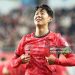 Son Heung Min of South Korea celebrates after scoring the team's first goal during the international friendly match between South Korea and Bolivia (Photo by Chung Sung-Jun/Getty Images)