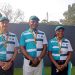 From left to right : Warren Adams, CEO of FNB, Sports Minister Kofi Adams, Sylvia Inkoom, Executive Director of FNB at 4th Head of State Golf Tournament