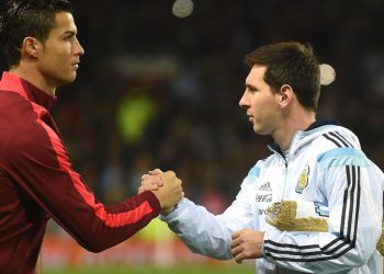 Cristiano Ronaldo with Lionel Messi. Photo Courtesy: TNT Sports