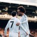 Mason Mount with Joshua Zirkzee at Selhurst Park on November 30, 2025 (Photo by Zohaib Alam - MUFC/Manchester United via Getty Images)