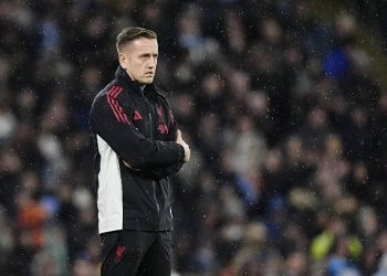 Liverpool coach Aaron Briggs during the Premier League match at Etihad Stadium, Manchester. Picture date: Sunday November 9, 2025. (Photo by Nick Potts/PA Images via Getty Images)