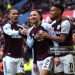 Matty Cash of Aston Villa celebrates scoring his team's first goal during the Premier League match between Aston Villa and Arsenal (Photo by Ben Roberts - Danehouse/Getty Images)