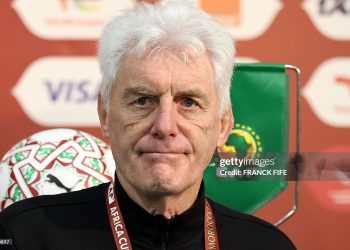 South Africa's Belgian head coach Hugo Broos (Photo by FRANCK FIFE / AFP via Getty Images)