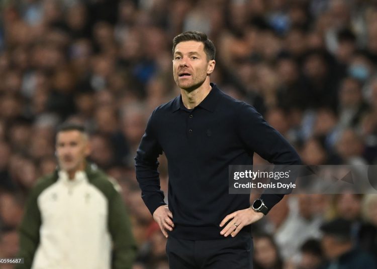 Xabi Alonso, Head Coach of Real Madrid, reacts during the LaLiga EA Sports match between Real Madrid CF and RC Celta de Vigo (Photo by Denis Doyle/Getty Images)