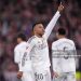 Kylian Mbappe of Real Madrid celebrates scoring his team's third goal during the LaLiga EA Sports match between Athletic Club and Real Madrid CF (Photo by Juan Manuel Serrano Arce/Getty Images)