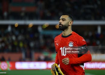 Mohamed Salah of Egypt warms up ahead of the 35th Africa Cup of Nations (AFCON 2025) football match between Egypt and Zimbabwe (Photo by Stringer/Anadolu via Getty Images)