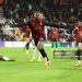 Antoine Semenyo celebrates after he scores a goal to make it 1-0 with team-mate Adrien Truffert during the Premier League match between Bournemouth and Burnley (Photo by Robin Jones - AFC Bournemouth/AFC Bournemouth via Getty Images)