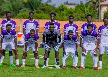 True Life Academy starting lineup against Hearts of Oak in MTN FA Cup game Photo Courtesy: True Life Academy