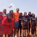 Maxwell Woledzi (in orange shirt) with participants in 2025 Hijab Project