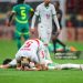 Morocco's Nayef Aguerd in tears after the loss during the Africa Cup Of Nations Final match between Senegal and Morocco (Photo by Torbjorn Tande/DeFodi Images/DeFodi via Getty Images)