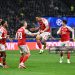 Gabriel Jesus of Arsenal celebrates scoring his team's second goal with teammates Leandro Trossard and Jurrien Timber during the UEFA Champions League 2025/26 League Phase MD7 match between FC Internazionale Milano and Arsenal FC (Photo by Chris Ricco - UEFA/UEFA via Getty Images)