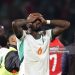 Ivory Coast's midfielder #06 Seko Fofana reacts after the Africa Cup of Nations (CAN) quarter-final football match between Egypt and Ivory Coast (Photo by FRANCK FIFE / AFP via Getty Images)