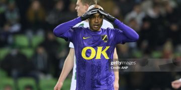 André Ayew of NAC Breda during the Dutch Eredivisie match between FC Groningen and NAC Breda COR LASKER / ANP (Photo by ANP via Getty Images)