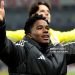 Endrick of Lyon salutes the supporters following the French Cup Round of 16 football match between Lille OSC (LOSC) and Olympique Lyonnais (Photo by Jean Catuffe/Getty Images)