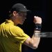 Jannik Sinner of Italy celebrates a point in the Men's Singles Third Round against Eliot Spizzirri of the United States during day seven of the 2026 Australian Open (Photo by Phil Walter/Getty Images)