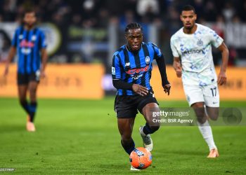 Kamaldeen Sulemana of Atalanta BC in action during the Serie A match between Atalanta BC and FC Internazionale (Photo by Alberto Gandolfo/BSR Agency/Getty Images)