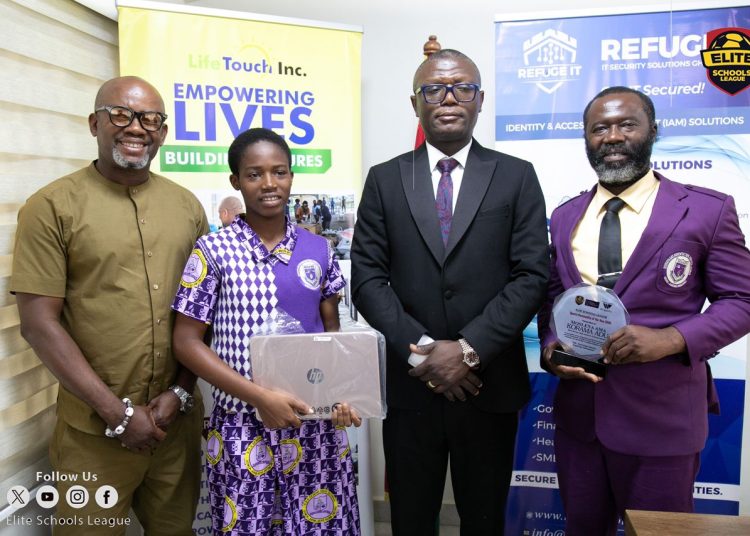 Moslena Ama Korama with Kofi Adams , Samuel Anim Addo