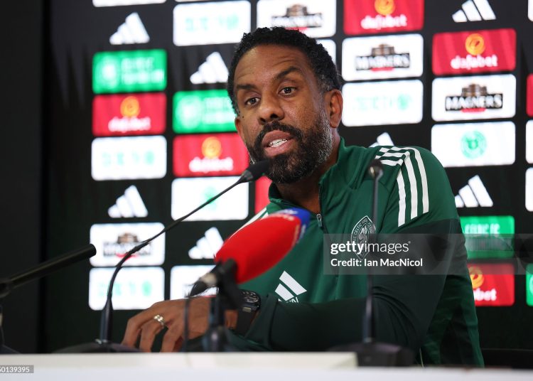 Wilfried Nancy at Lennoxtown Training Centre on December 05, 2025 in Lennoxtown, Scotland. (Photo by Ian MacNicol/Getty Images)