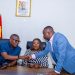 Sports Minister Kofi Adams with President for Arm-wrestling Charles Asibey