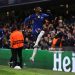 Moises Caicedo of Chelsea celebrates scoring his team's first goal during the UEFA Champions League 2025/26 League Phase MD7 match between Chelsea FC and Pafos FC (Photo by Ryan Pierse/Getty Images)