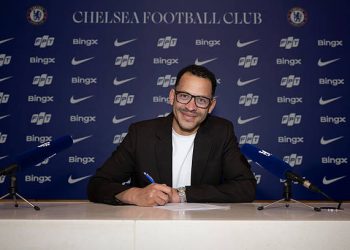 New Head Coach of Chelsea Liam Rosenior at Chelsea Training Ground on January 6, 2026 in Cobham, England.  (Photo by Darren Walsh/Chelsea FC via Getty Images)