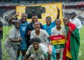 Black Princesses with coach Charles  Sampson after  beating South Africa in return leg  of FIFA Qualifiers . Photo Courtesy: GFA