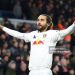 Dominic Calvert-Lewin of Leeds United celebrates scoring his team's third goal during the Premier League match between Leeds United and Nottingham Forest (Photo by Michael Regan/Getty Images)