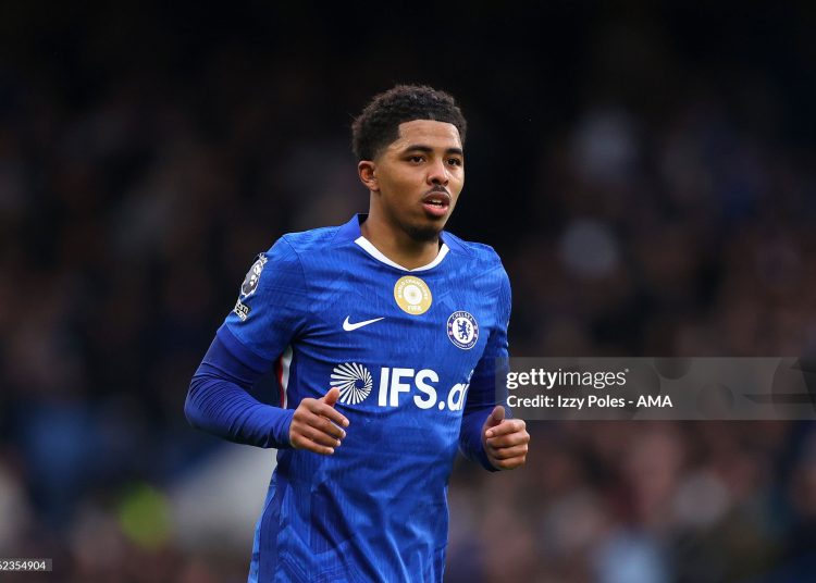 Wesley Fofana of Chelsea during the Premier League match between Chelsea and Burnley (Photo by Izzy Poles - AMA/Getty Images)