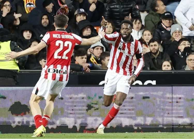 Inaki Williams celebrates goal against Valencia Photo Courtesy: Ana Escobar | Efe