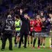 Michael Carrick, Manager of Manchester United, acknowledges the fans following the teams victory in the Premier League match between Everton and Manchester United (Photo by Carl Recine/Getty Images)