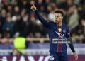 Paris Saint-Germain's French midfielder #14 Desire Doue celebrates scoring his team's third goal during the UEFA Champions League knockout round play-off first leg football match between AS Monaco and Paris Saint-Germain (Photo by Valery HACHE / AFP via Getty Images)