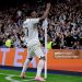 Vinicius Junior of Real Madrid celebrates 2-1 during the UEFA Champions League  match between Real Madrid v Benfica (Photo by Maria Gracia Jimenez/Soccrates/Getty Images)