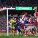 LONDON, ENGLAND - MARCH 01: Piero Hincapie of Arsenal scores an own goal during the Premier League match between Arsenal and Chelsea at Emirates Stadium on March 01, 2026 in London, England. (Photo by Marc Atkins/Getty Images)