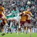 Benjamin Arthur of Celtic heads at goal during the William Hill Premiership match between Celtic and Motherwell (Photo by Ian MacNicol/Getty Images)