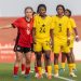 Black Queens in action against Hong Kong in their first Pink Ladies match . Photo Courtesy: GFA