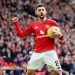 Bruno Fernandes of Manchester United celebrates equalizing goal during the Premier League match between Manchester United and Crystal Palace at Old Trafford on March 1, 2026 in Manchester, England. (Photo by Richard Sellers/Sportsphoto/Allstar via Getty Images)