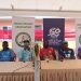Captains from the six nations : From L-R: Malawi, Tanzania, Eswatini, Ghana, Seychelles and ST . Helena