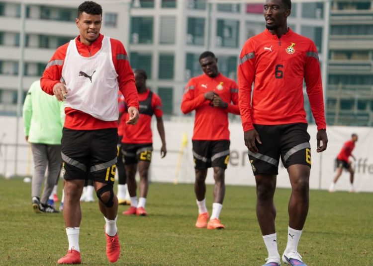 Königsdörffer in camp now ahead of friendlies . Photo Courtesy : GFA