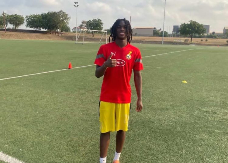 FC Dallas' Luke Martey at Black Starlets camp Photo Courtesy: @lukemartey27 on X