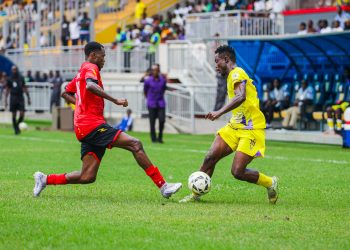 Shot from Medeama (yellow)- Hohoe United game Photo Courtesy: Medeama