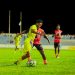 Kelvin Nkrumah (with ball at feet) in action against Attram De Visser Photo Courtesy: Medeama SC