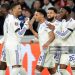 Ollie Watkins of Aston Villa #11 celebrates his goal with Ezri Konsa; Douglas Luiz, Lamare Bogarde during the UEFA Europa League 2025/26 Round of 16 First Leg football match between Lille OSC (LOSC) and Aston Villa FC (Photo by Jean Catuffe/Getty Images)